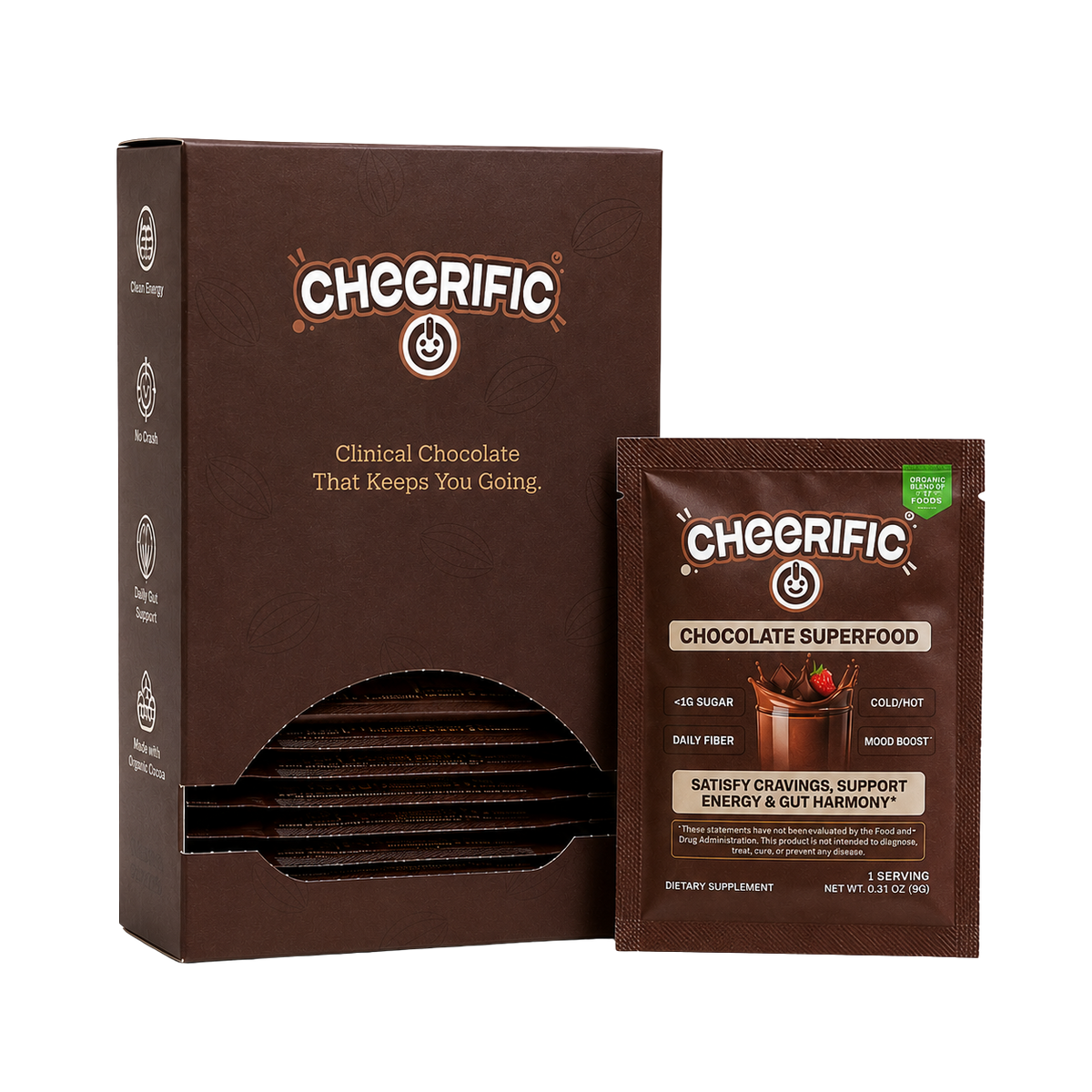 CheeriPack™ Grab-and-Go Chocolate Ritual | 15 Packs