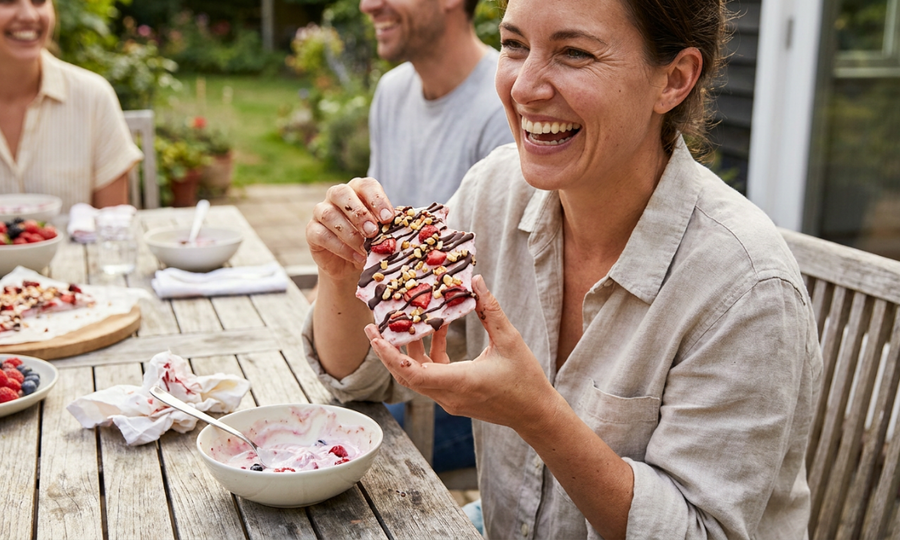 Chocolate Strawberry Frozen Yogurt Bark — The Summer Treat You’ll Make on Repeat