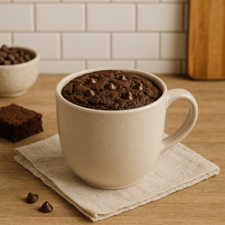 5-Minute Molten Core Brownie Bite Mug Cake